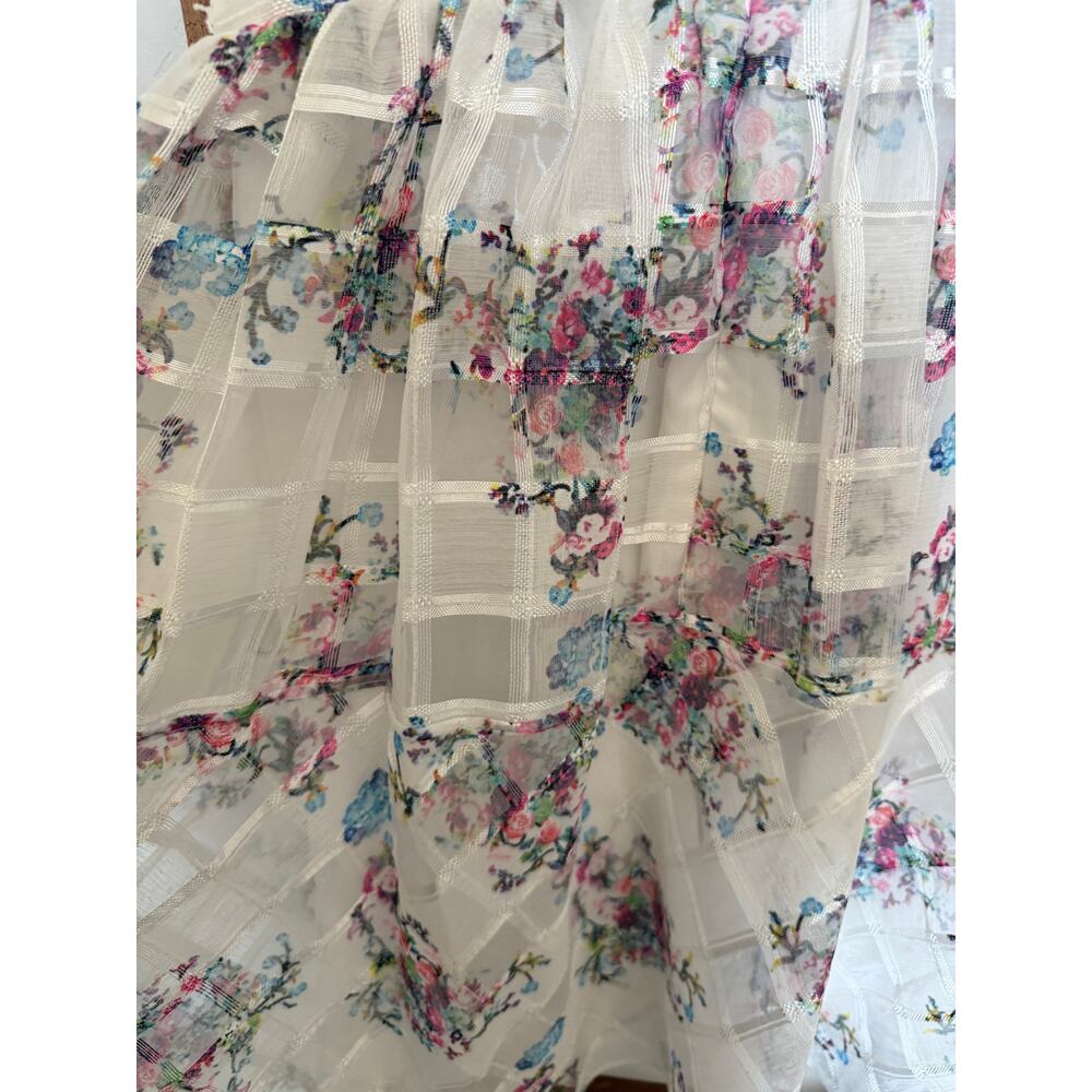 Anthropologie Maeve White Peony Garden Dress Ballet core Pastels Size 2 - Picture 6 of 7